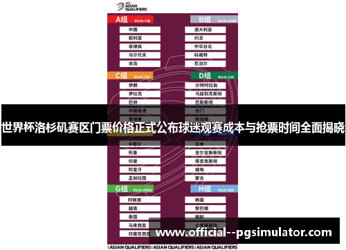 世界杯洛杉矶赛区门票价格正式公布球迷观赛成本与抢票时间全面揭晓